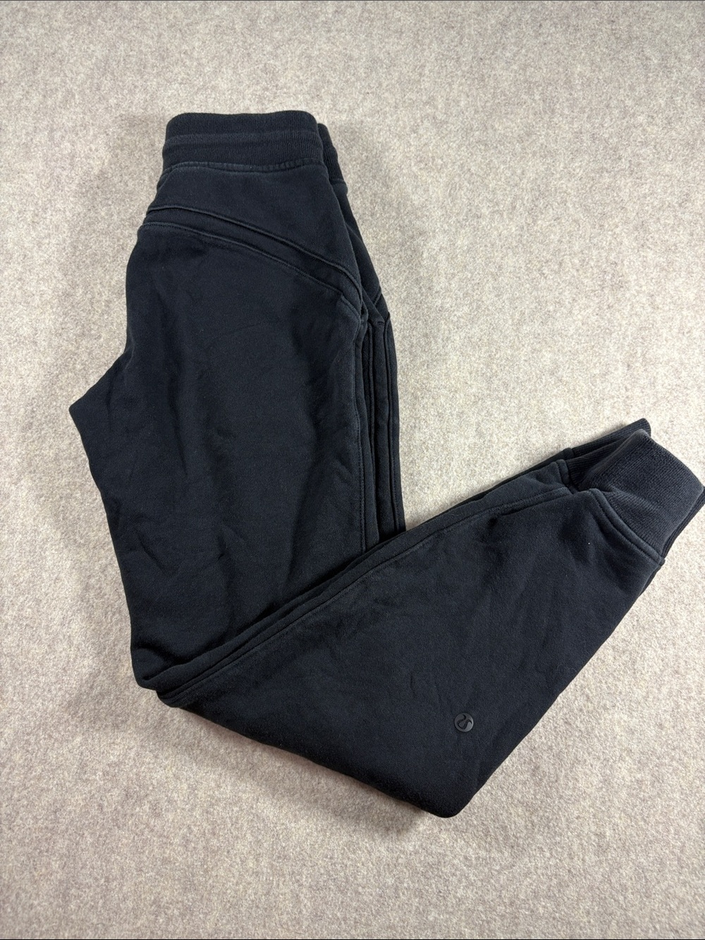 Lululemon Warm Down Jogger II Cotton Terry Sweatpants Black EUC 0